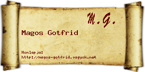 Magos Gotfrid névjegykártya